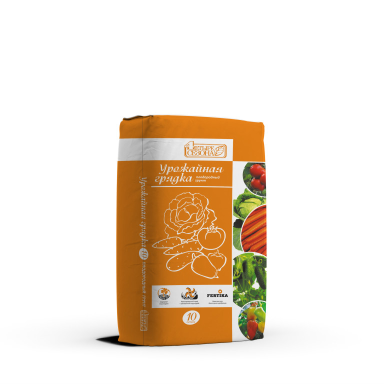 Грунт Четыре сезона "Урожайная Грядка" 10л (Лама Торф)