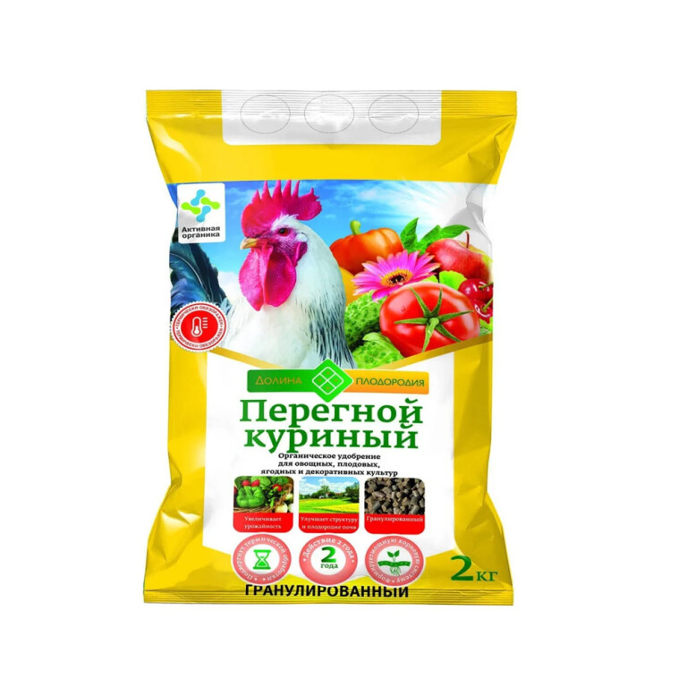 Куринный перегной гран 2 кг Долина Плодородия  (ФХИ)