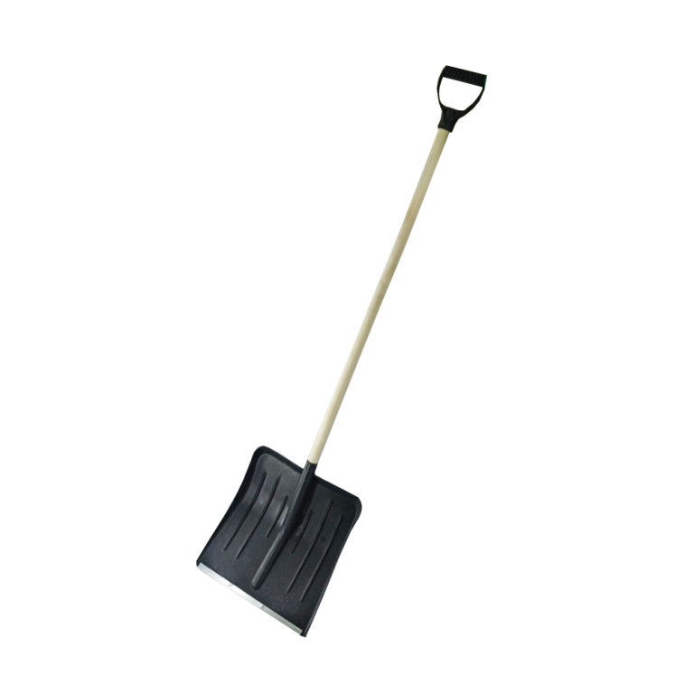 Лопата Снеговая ФИНСКАЯ пластмассовая с оц.планкой 410*400мм, ф32 с д/ч и V-руч