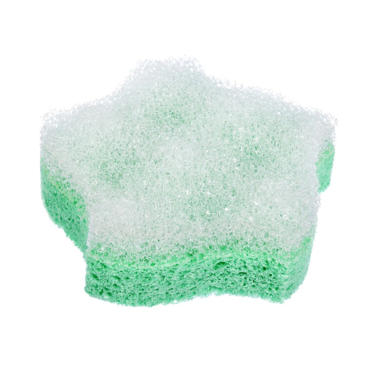 Мочалка из целлюлозы с массажн.слоем 11*11*3,5 (Банные штучки)