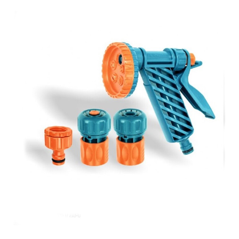 Набор поливочный, душ-пистолет 5-функц. с коннекторной системой, (3шт) 3/4" блистер (Турция) /25