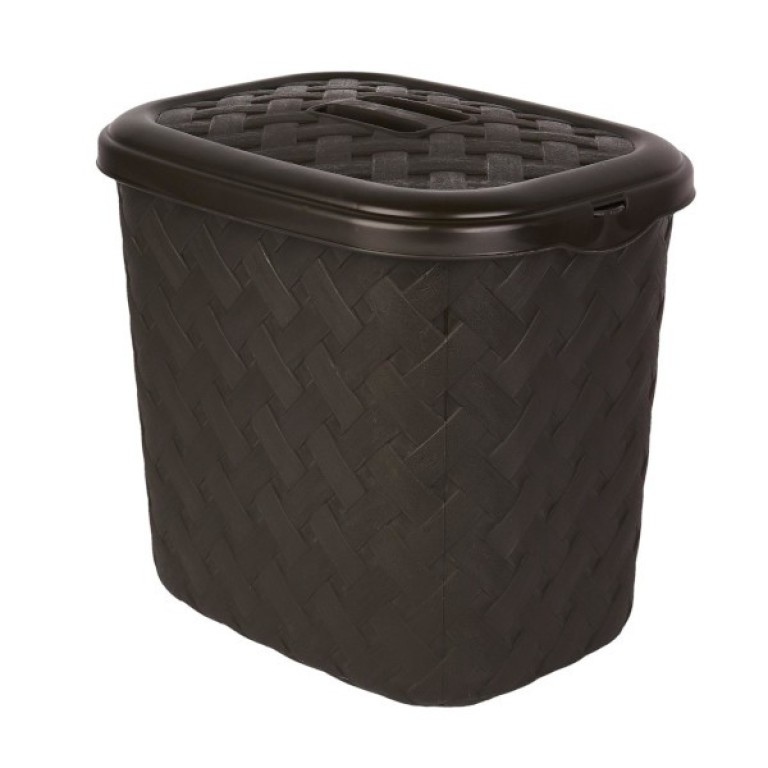 Корзина универсальная "Рогожка" 6л венге (Пластик Репаблик)