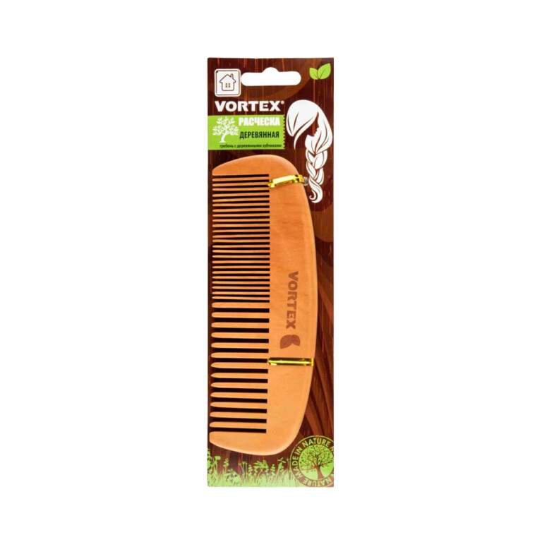 Расческа деревянная Гребень 16*5 (Vortex)