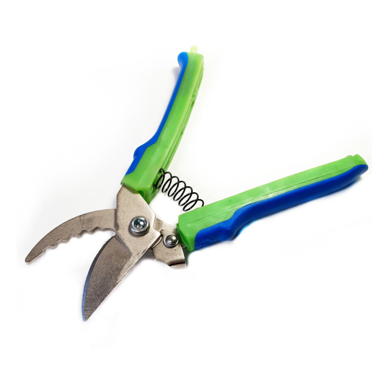 Секатор 220мм зубчатый с двухкомпонентными ручками (никель) С-41-29Н