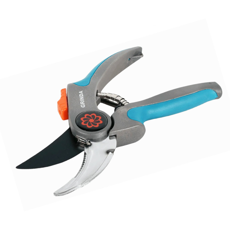 Секатор GRINDA PROFLine P-55, плоскостной, с двухкомпонентными рукоятками, 205мм