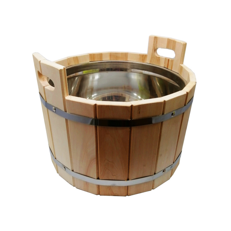 Шайка с металлической вставкой (нерж) 15л термолипа (SAMI)