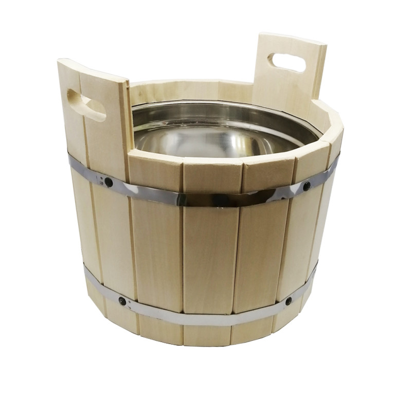 Шайка с нержавеющей вставкой 9л (МДФ)