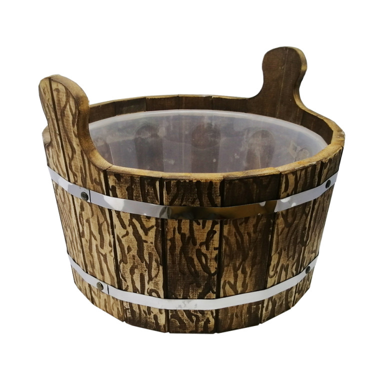 Шайка с пластиковой вставкой  10л (МДФ) состаренная