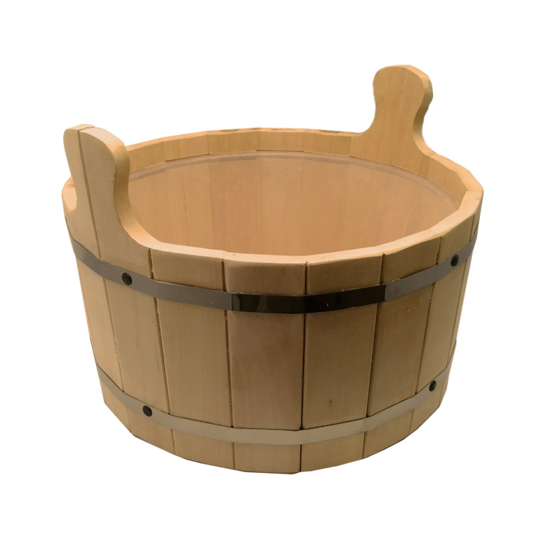 Шайка с пластиковой вставкой  6л.(МДФ) из термолипы