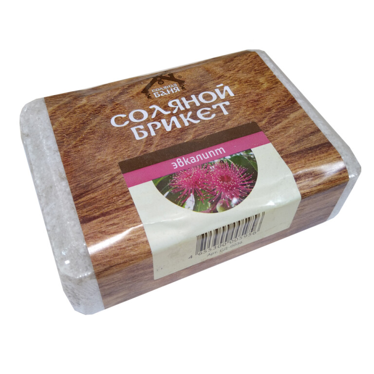 Соляной брикет "Соляная баня" с листьями эвкалипта 1,35кг