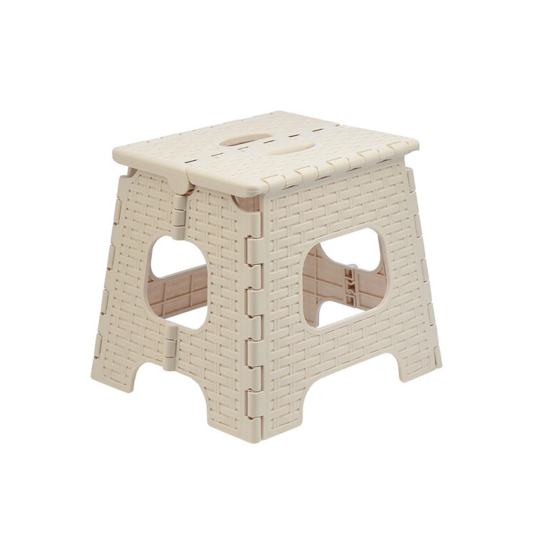 Табурет складной "Плетенка" малый бежевый (Альтернатива) М7096