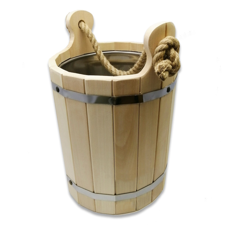 Ведро с нержавеющей вставкой 12л. (МДФ)