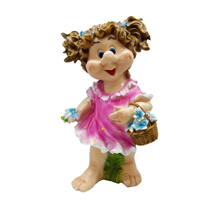 Фигурка Девочка с корзиной цветов (М)