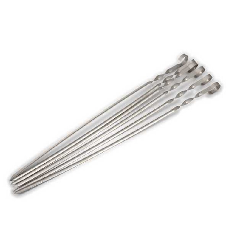 Шампура 55см (6шт) набор, нернж. сталь (12) уголок в чехле (Союзгриль)