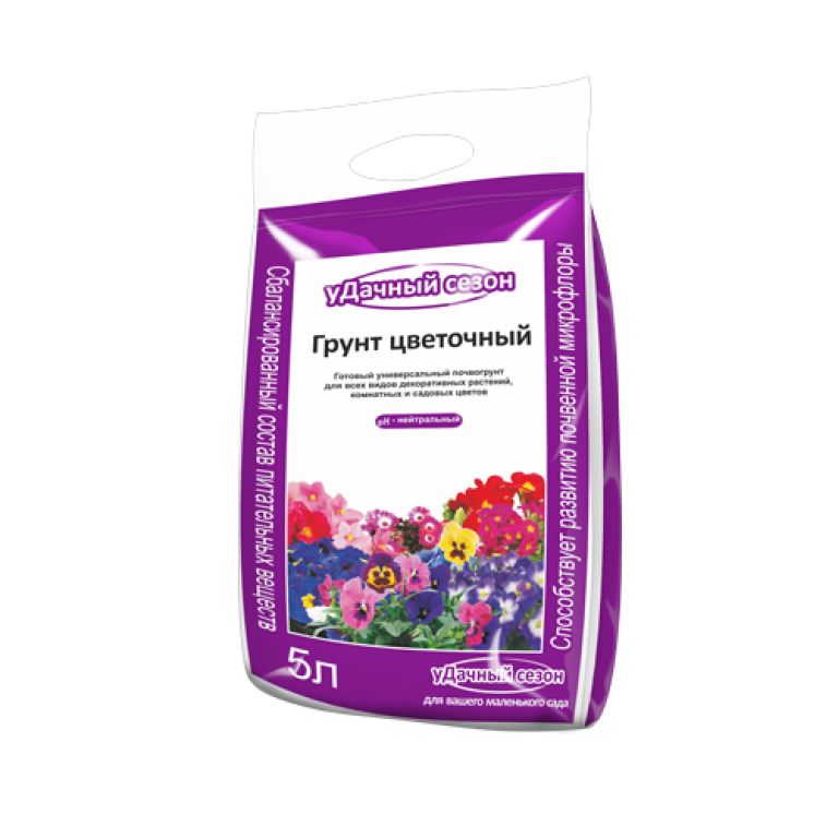 Грунт Цветочный  5л уДачный сезон (Вика) 5 /175