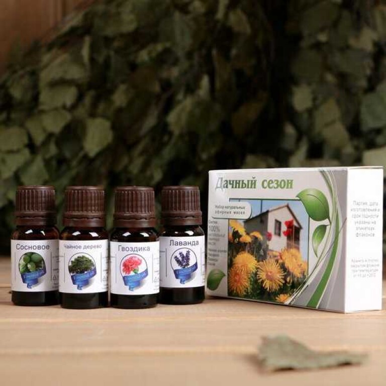 Набор эфирных масел "Дачный сезон" 4*10 мл (Синам)