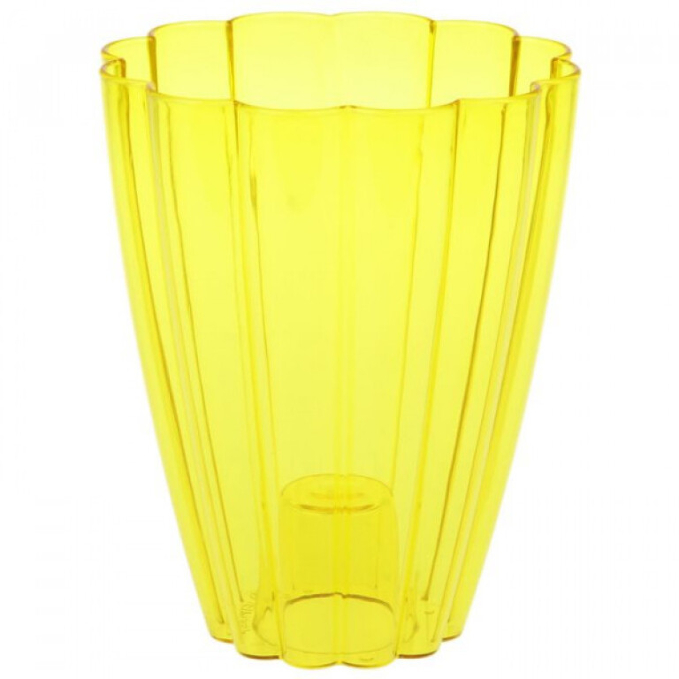 Кашпо Тюльпан прозр.желтый (13,5*17см) 1,45л (ПФ)