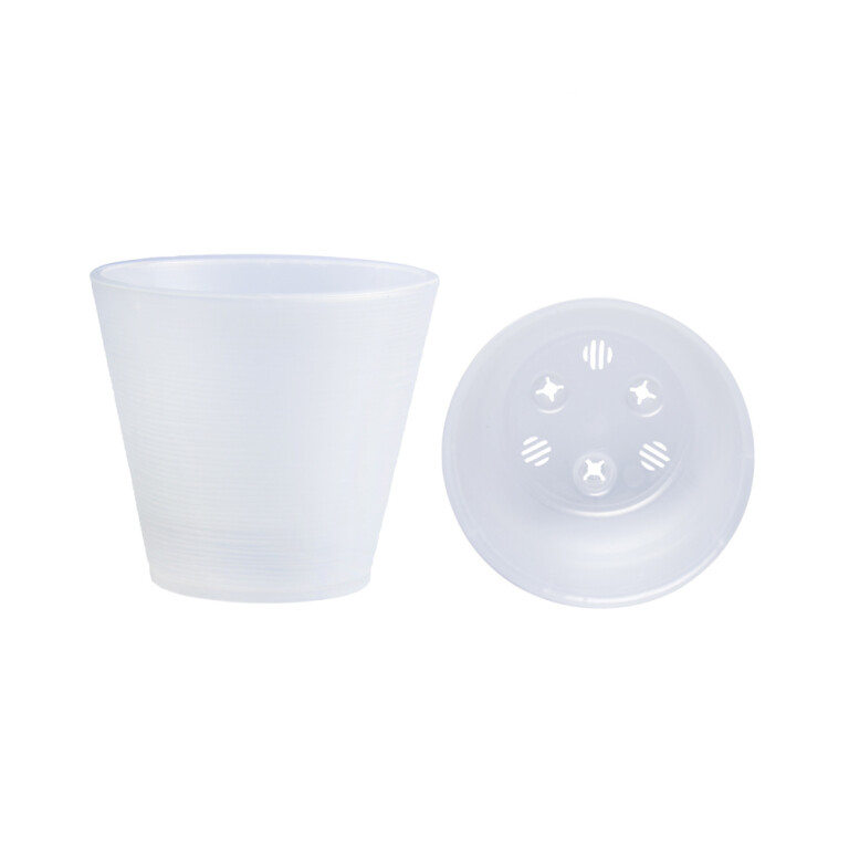 Конус Прозрачный горшок с вкладкой 14,5*12,6 (1,3 л) (LG)