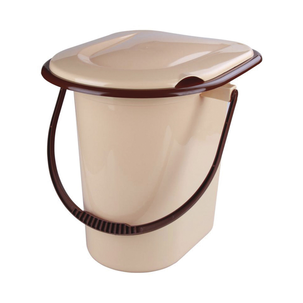 Ведро-туалет 17л со съемным сидением бежевый (Альтернатива) (10) М1526