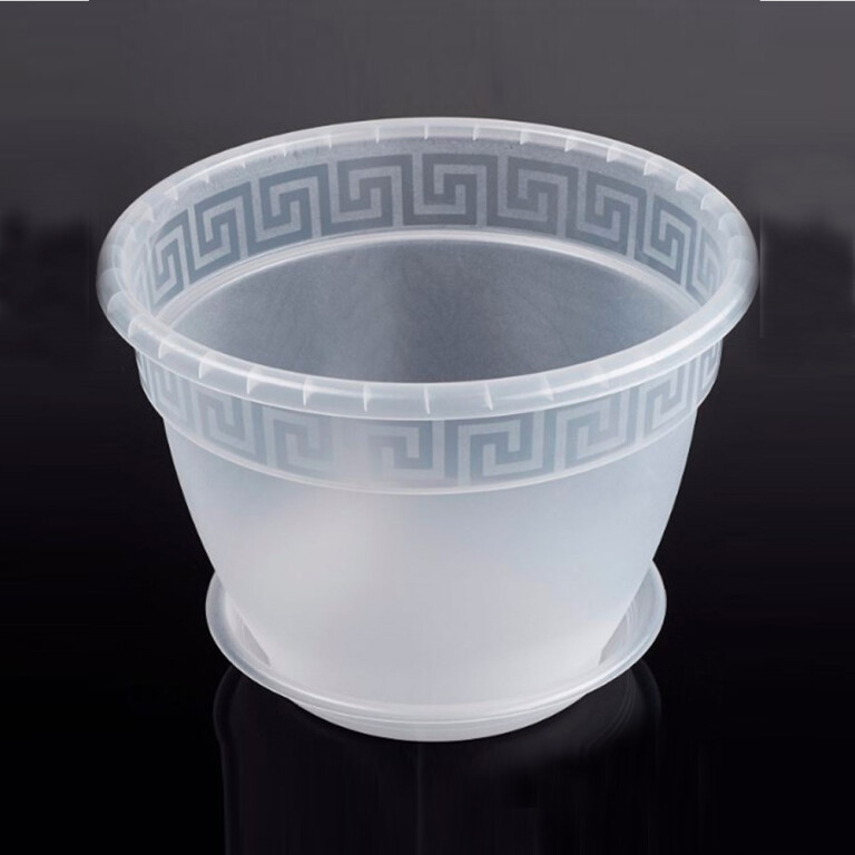 Антик D17, 1,6л прозрачный с подд. цветочный горшок (5PL)