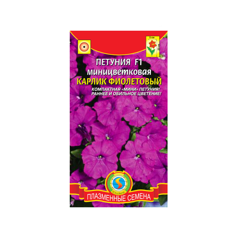 Цв.Петуния Карлик Фиолетовый F1миницветковая (Плазма)