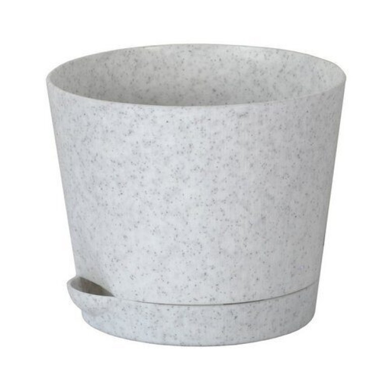 Горшок д/цв.0,4л мрамор. с подд. (Интерм)