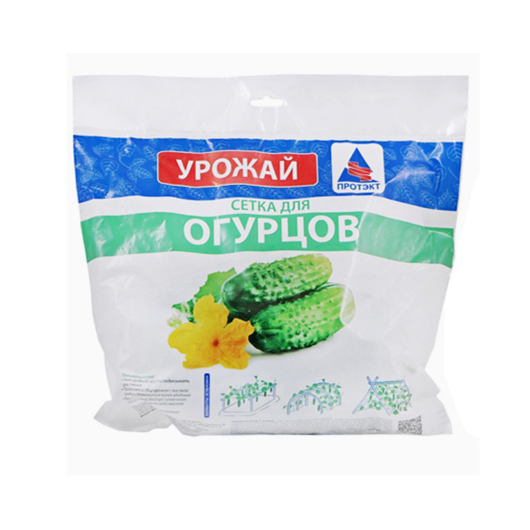 Сетка Шпалерная для огурцов 2м*10м (Зеленый) (ПРОТЭКТ)