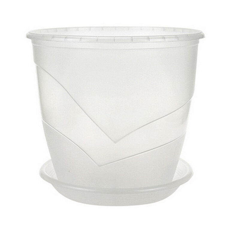 Венеция D21, 4,1л прозрачный с подд. цветочный горшок (5PL)