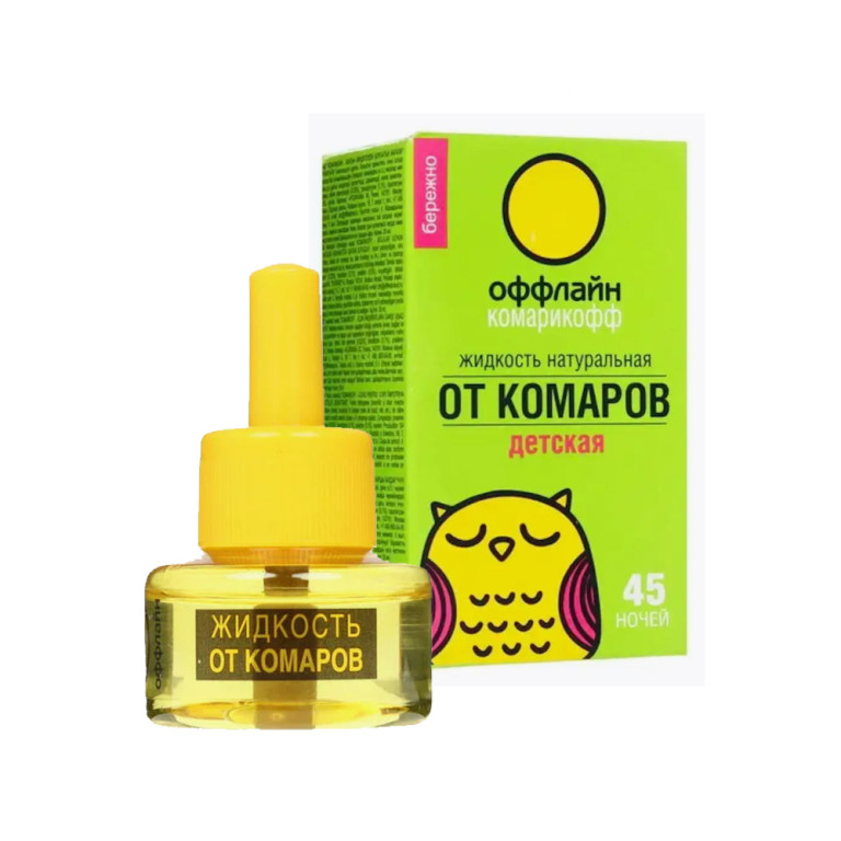 Жидкость Комарикофф БЕРЕЖНО жидкость 45 ночей (Химик) 30мл/24