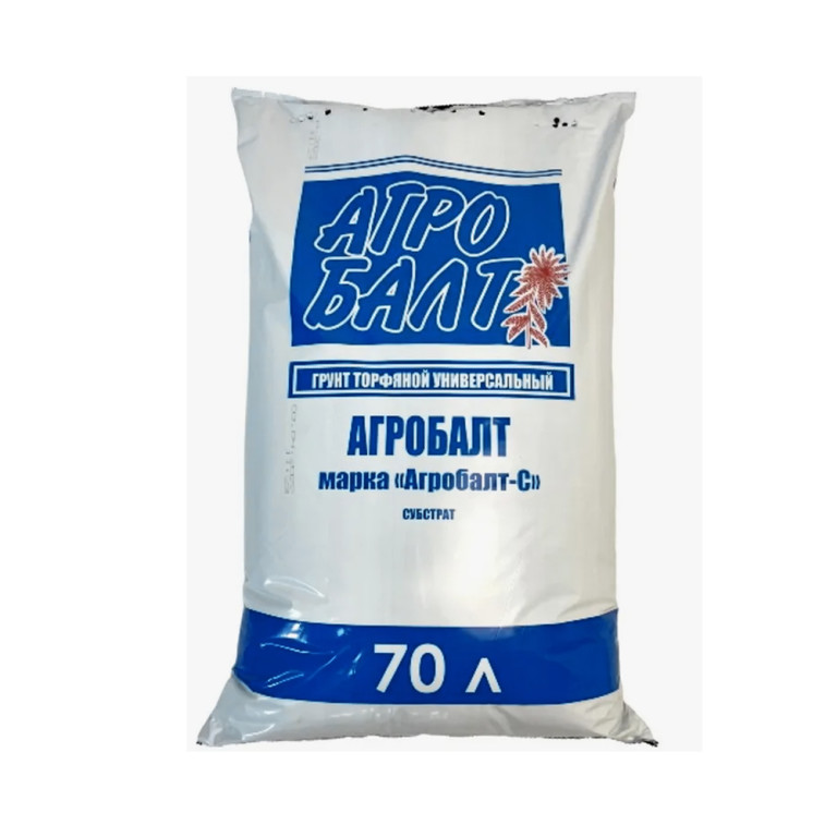 Торф Агробалт-С 0-10мм, 70л, субстрат на основе верхового торфа (Агробалт) /33