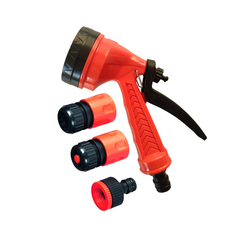 Пистолет поливочный автоматический 5-функциональный, набор 4 предмета 1/2" (Турция) /72