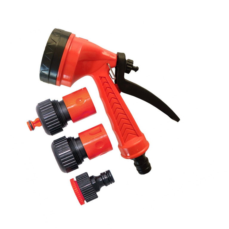 Пистолет поливочный автоматический 5-функциональный, набор 4 предмета 3/4" (Турция) /72