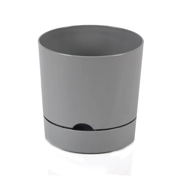 Гранд D25, 10.5л серый-муссон с подд. цветочный горшок (5PL)