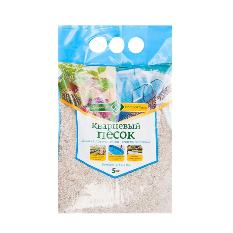 Песок Кварцевый Люкс фр. 0.8-2 мм 5 кг (ФХИ) 15